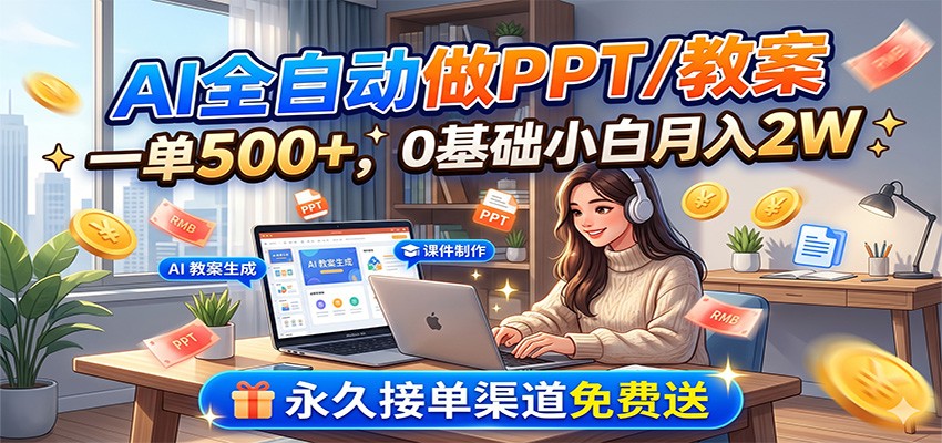 AIȫ�Զ���PPT/�̰���һ��500+��0����С������2W�����ýӵ����������5435 ����:��Ե��ҵ�� ����ID:120568 