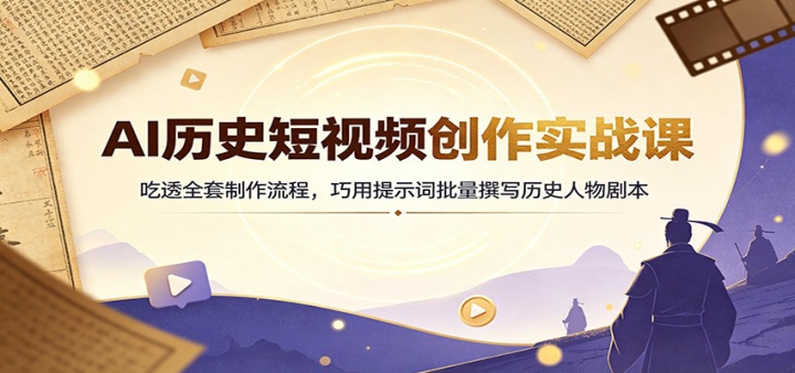 AI��ʷ����Ƶ����ʵս�Σ���͸ȫ���������̣�������ʾ������׫д��ʷ����籾