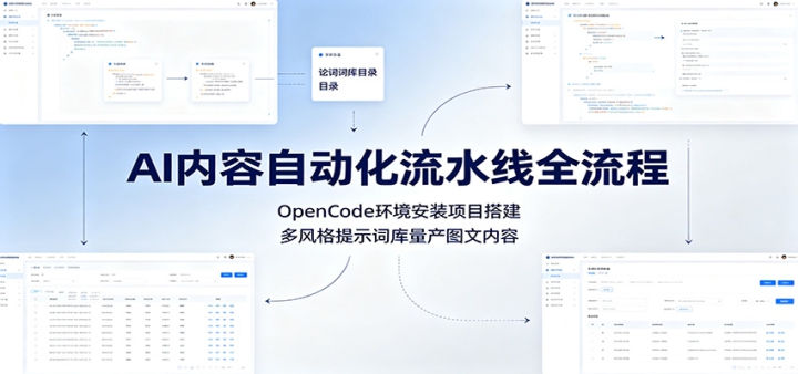 AI�����Զ�����ˮ��ȫ���̣�OpenCode������װ��Ŀ���������ʾ�ʿ�����ͼ������