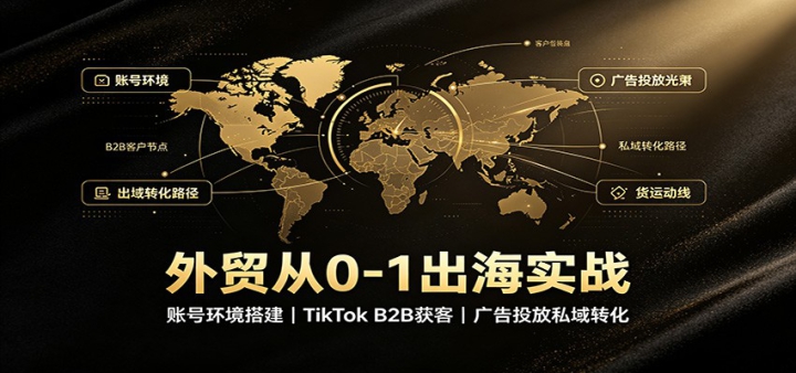 ��ó��0-1����ʵս���˺Ż������TikTok B2B��ͣ����Ͷ��˽��ת��
