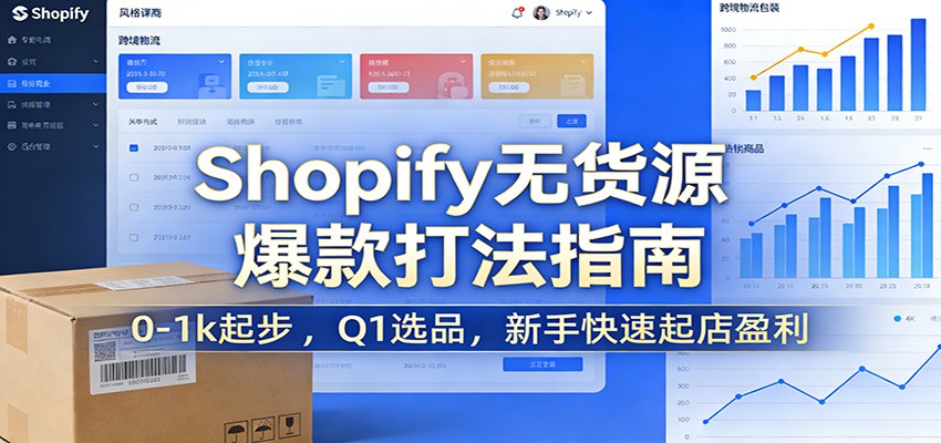 Shopify�޻�Դ������Σ�0-1k�� ��Q1ѡƷ�����ֿ������ӯ��1882 ����:��Ե��ҵ�� ����ID:119149 
