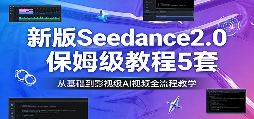 �°�Seedance2.0��ķ���̳�5�ף��ӻ�����Ӱ�Ӽ�AI��Ƶȫ���̽�ѧ8892 ����:��Ե��ҵ�� ����ID:119297 