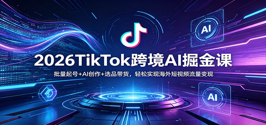 2026TikTok�羳AI���Σ��������+AI����+ѡƷ����������ʵ�ֺ������Ƶ��������8912 ����:��Ե��ҵ�� ����ID:119756 