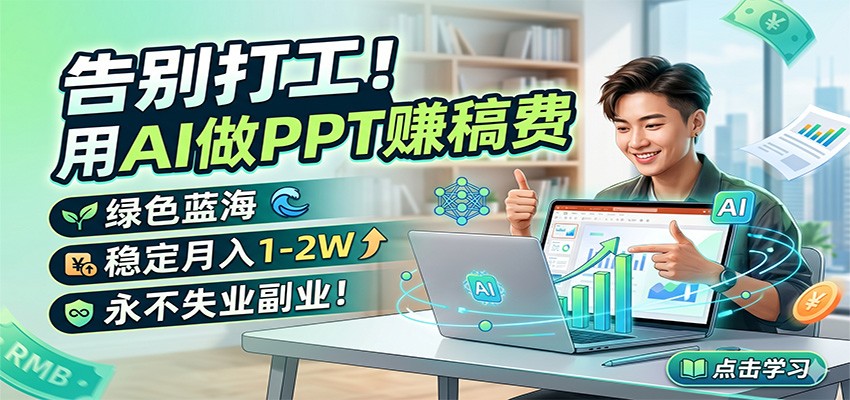 ���򹤣���AI��PPT׬��ѣ���ɫ�������ȶ�����1-2W������ʧҵ��ҵ��2027 ����:��Ե��ҵ�� ����ID:120039 
