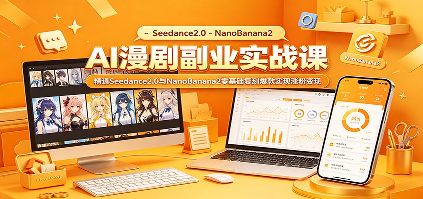 AI���縱ҵʵս��Seedance2.0��NanoBanana2��������̱���ʵ���Ƿ۱���2649 ����:��Ե��ҵ�� ����ID:120267 
