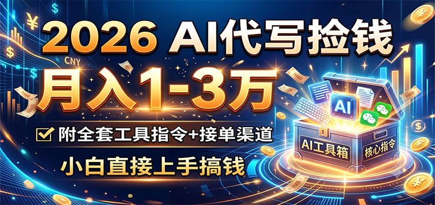 2026 AI��д��Ǯ������1-3�򣬸�ȫ�׹���ָ��+�ӵ�������С��ֱ�����ָ�Ǯ6708 ����:��Ե��ҵ�� ����ID:120630 