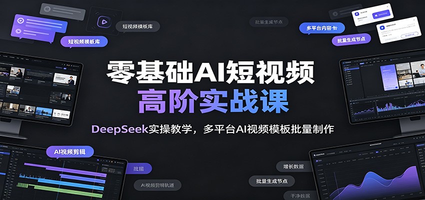 �����AI����Ƶ�߽�ʵս�Σ�DeepSeekʵ�ٽ�ѧ����ƽ̨AI��Ƶģ����������7336 ����:��Ե��ҵ�� ����ID:120696 
