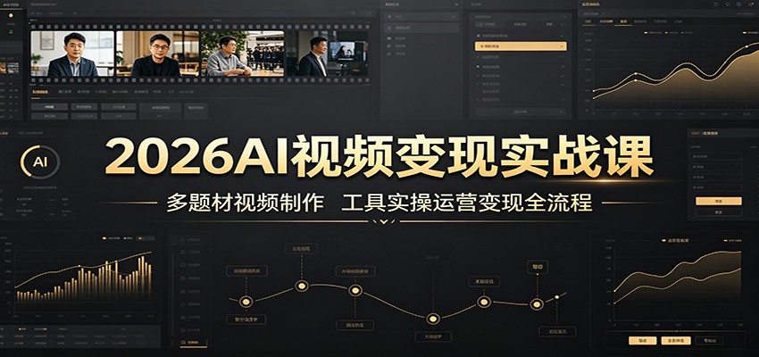 2026AI��Ƶ����ʵս�Σ��������Ƶ����������ʵ����Ӫ����ȫ����7611 ����:��Ե��ҵ�� ����ID:120865 