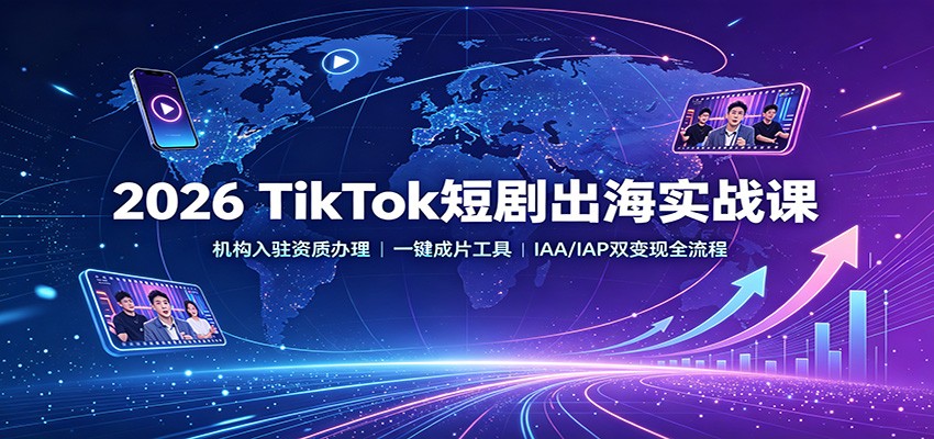 2026 TikTok�̾����ʵս�Σ�������פ���ʰ�����һ����Ƭ���ߣ�IAA/IAP˫����ȫ����5387 ����:��Ե��ҵ�� ����ID:121142 
