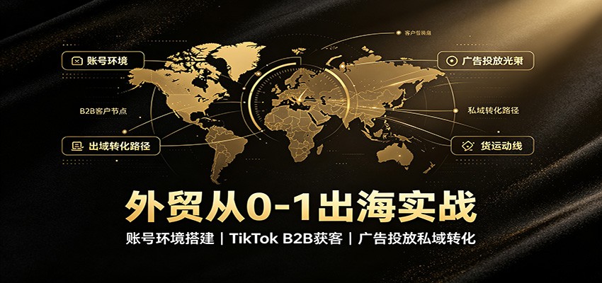 ��ó��0-1����ʵս���˺Ż������TikTok B2B��ͣ����Ͷ��˽��ת��524 ����:��Ե��ҵ�� ����ID:121188 