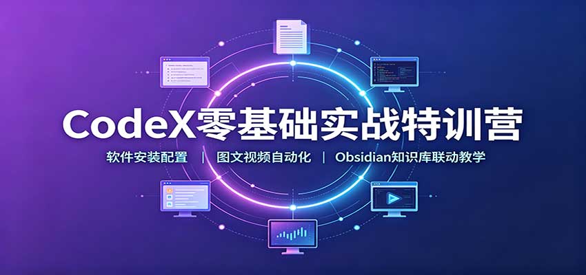 CodeX�����ʵս��ѵӪ��������װ���ã�ͼ����Ƶ�Զ�����Obsidian֪ʶ��������ѧ47 ����:��Ե��ҵ�� ����ID:121219 