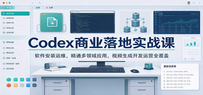 Codex��ҵ���ʵս�Σ�������װ��ά����ͨ������Ӧ�ã���Ƶ���ɿ�����Ӫȫ����8511 ����:��Ե��ҵ�� ����ID:121620 
