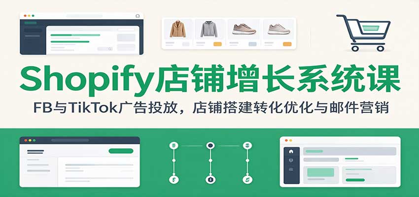 Shopify��������ϵͳ�Σ�FB��TikTok���Ͷ�ţ����̴ת���Ż����ʼ�Ӫ��6590 ����:��Ե��ҵ�� ����ID:121750 